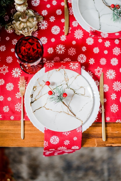 Ajuste de la tabla de Navidad.