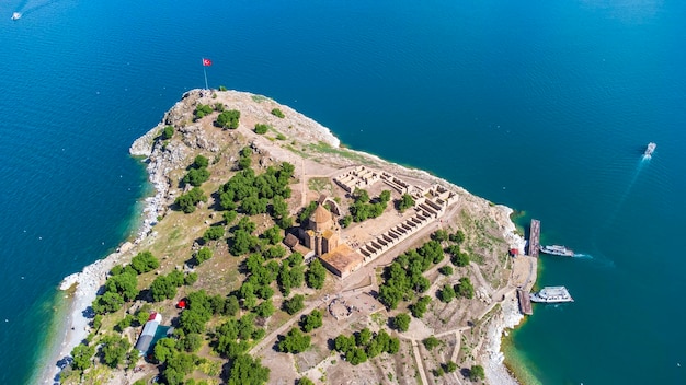 Akdamar-Insel im Van-See. Die armenische Kathedrale des Heiligen Kreuzes - Akdamar - Ahtamara - Türkei