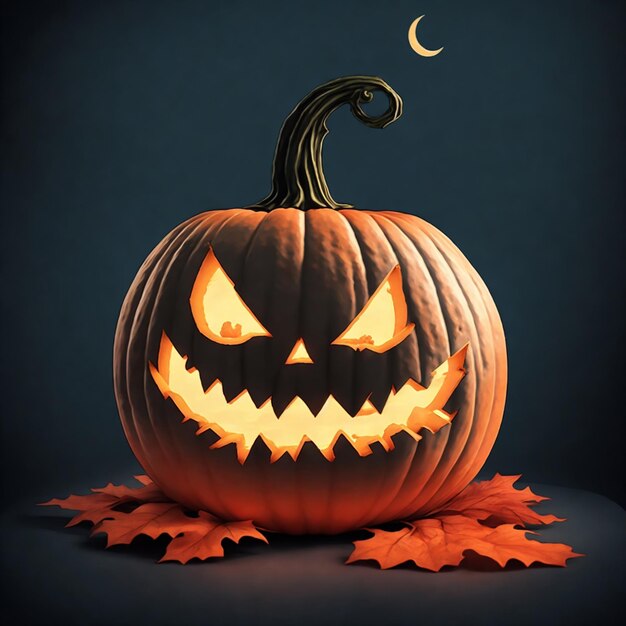 Akkolantern auf dunklem Hintergrund Halloween-Dekoration