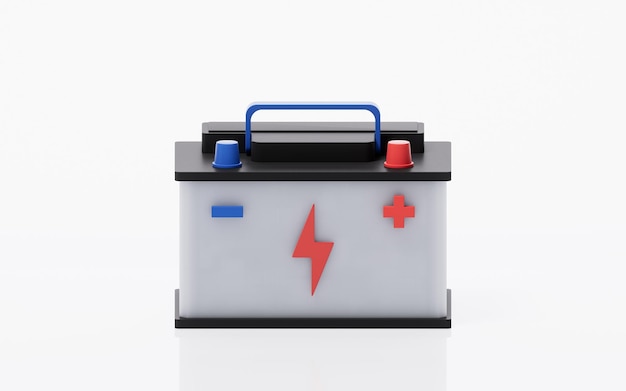 Akkumulator Autobatterie Energie und Strom 3D-Rendering