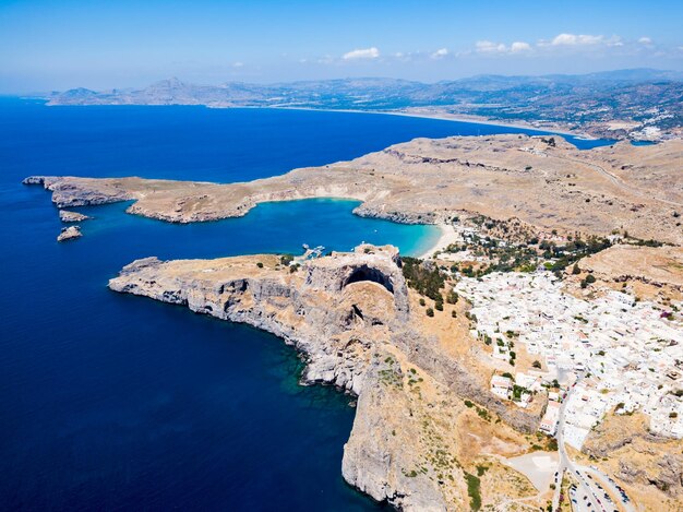 Akropolis von Lindos und Strand Rhodos