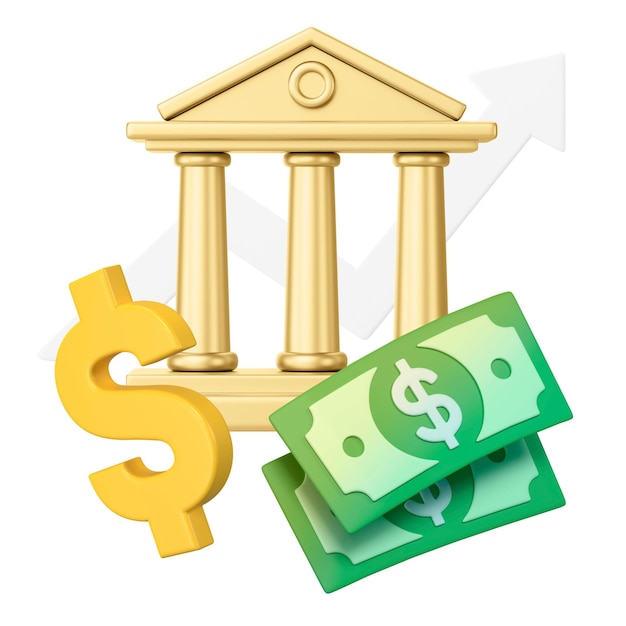Aktienmarktanstieg png 3D-Finanz-Remix transparenter Hintergrund