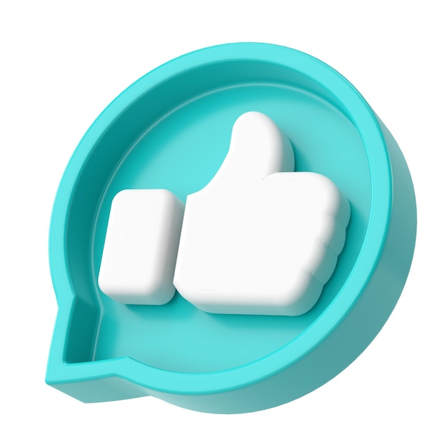 Al igual que el icono 3D icono ilustración 3D