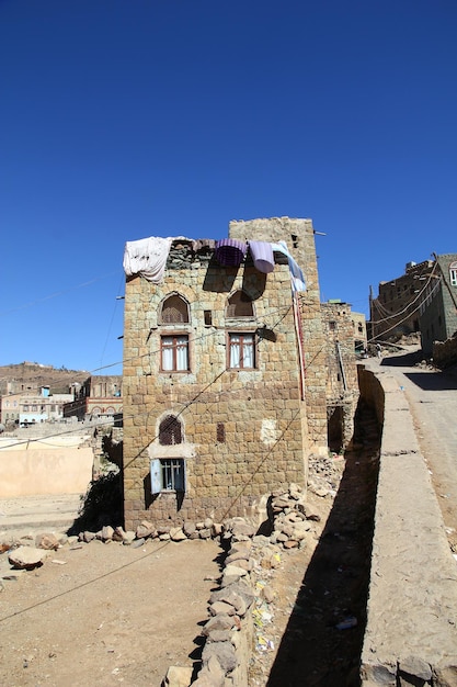 Al Manakhah-Dorf in den Bergen Jemen