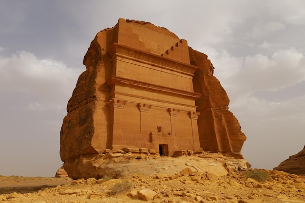 Foto al ula ciudad antigua arabia saudita 7 de junio de 2023 los nabateos o tumbas nabateas civilización en madai