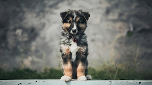 Foto alabai cachorro de pastor de asia central de pie retrato en una pared blanca