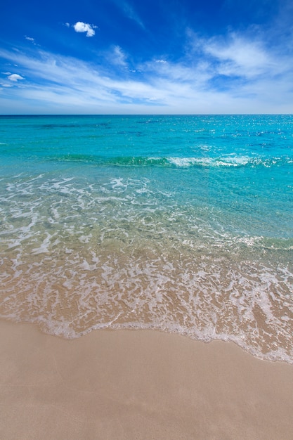 Foto alaior cala son bou en menorca playa turquesa en balear