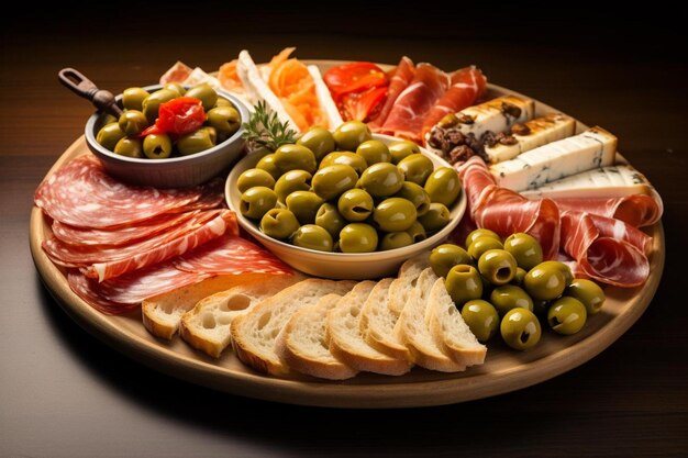 Foto alambres platter pronto para servir alambres fotografia de imagens de alimentos