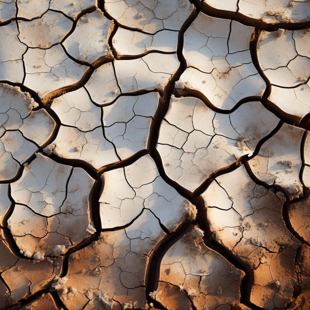 Alarme da natureza Sol secado rachado no deserto fala da gravidade das mudanças climáticas Para Social Media Post