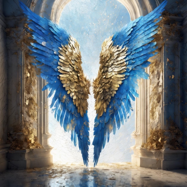 Foto alas de ángel telón de fondo plumas de lujo fondo para pared de fotos alas de fondo