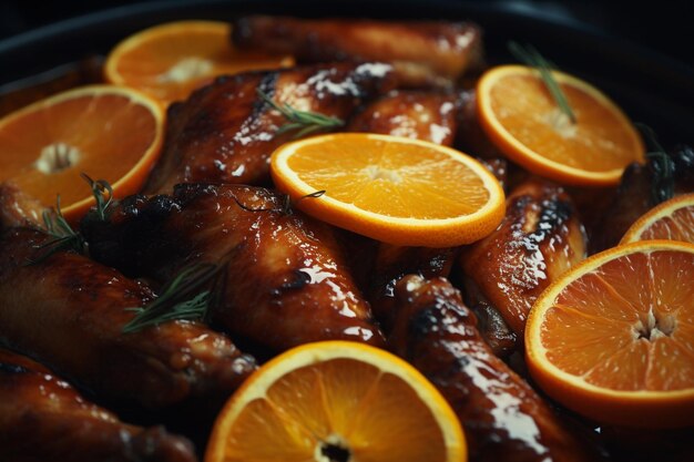 Alas de pollo al horno con jengibre y naranja picante CloseUp Citrus Twist Sensation