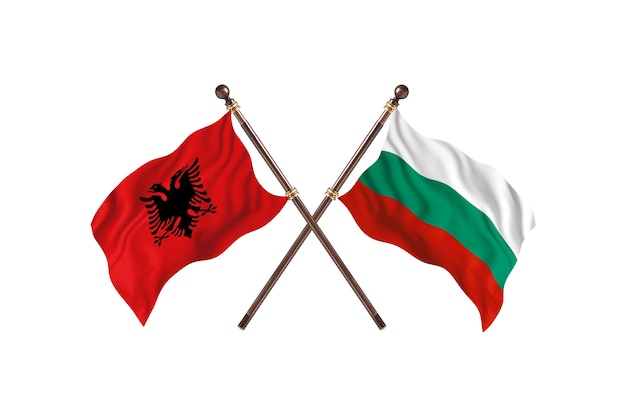 Albânia contra Bulgária Two Flags
