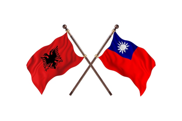 Albania contra dos banderas de Taiwán