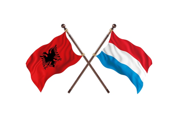 Albania contra Luxemburgo dos banderas