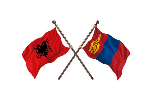 Albania contra Mongolia dos banderas