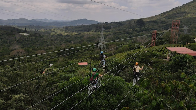 Foto albania el salvador canopy una perspectiva de los drones