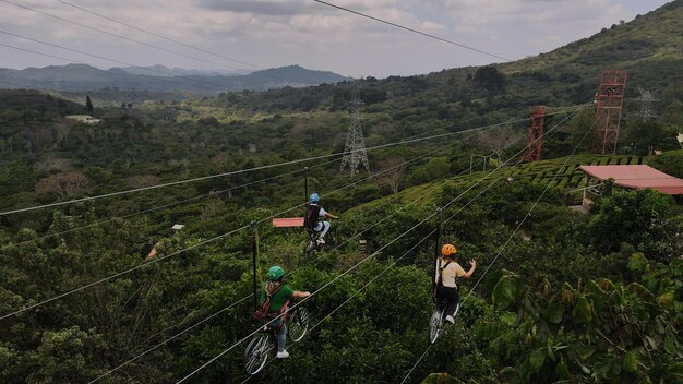 Foto albania el salvador canopy una perspectiva de los drones