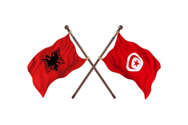 Albanien gegen Tunesien Two Flags