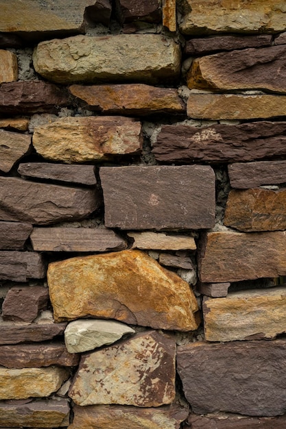 Albañilería. Muro del desierto. La pared del castillo. Acera. fondo de piedra