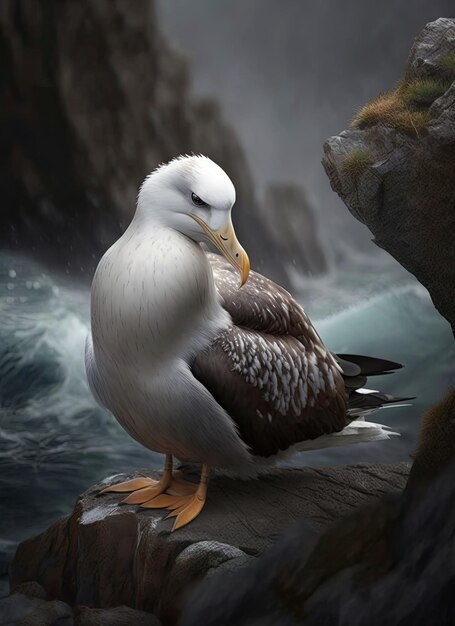 Albatros ave muy grande Procellariiform