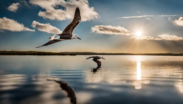 El albatros en vuelo