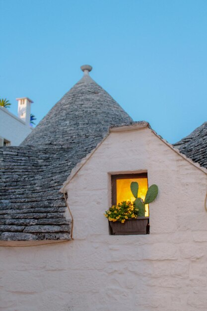 Foto alberobello am sonnenuntergang