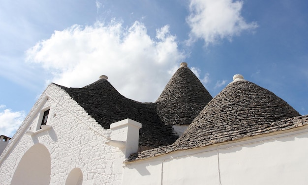 Alberobello Puglia Região Sul da Itália Trulli di Alberobello Telhados tradicionais dos Trulli originais e casas antigas desta região Patrimônio da UNESCO