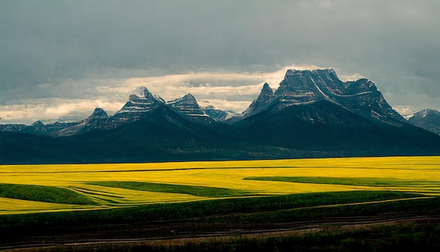 Alberta montaña campo campo naturaleza hermoso cielo