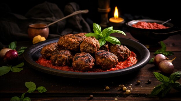 albóndigas con salsa de tomate