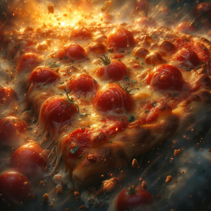 Foto álbum de fotos visuais de pizza cheio de momentos saborosos e deliciosos para os amantes da pizza