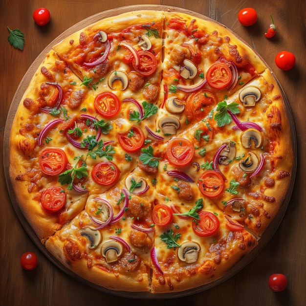 Álbum de fotos visuais de pizza cheio de momentos saborosos e deliciosos para os amantes da pizza