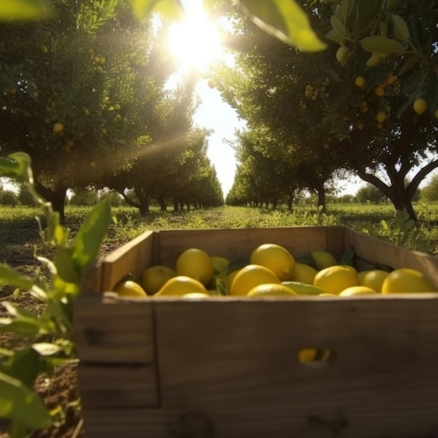Foto Álbum de fotos de limoneros y frutas lleno de momentos sabrosos y vibraciones jugosas