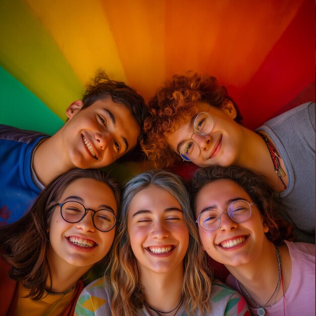 Foto Álbum visual do mês do orgulho da comunidade lgbt cheio de vibrações de igualdade e momentos memoráveis