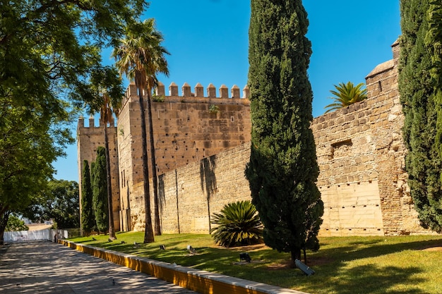 Foto alcázar fortificado de población de origen almohade de jerez de la frontera en cádiz andalucía