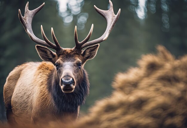 Foto un alce en el bosque para el día mundial de la vida silvestre