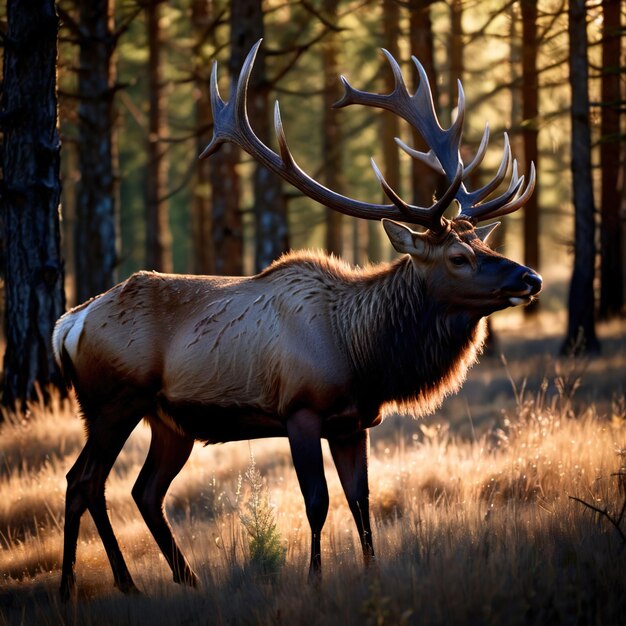 Foto alces animais selvagens que vivem na natureza parte do ecossistema