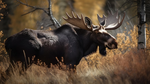 Alces en el parque nacional del bosque