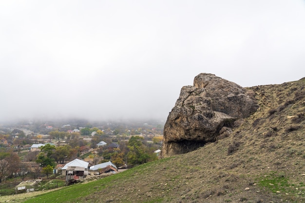 Aldea de Altiagach en Azerbaiyán