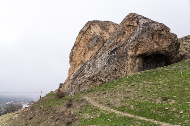 Aldea de Altiagach en Azerbaiyán