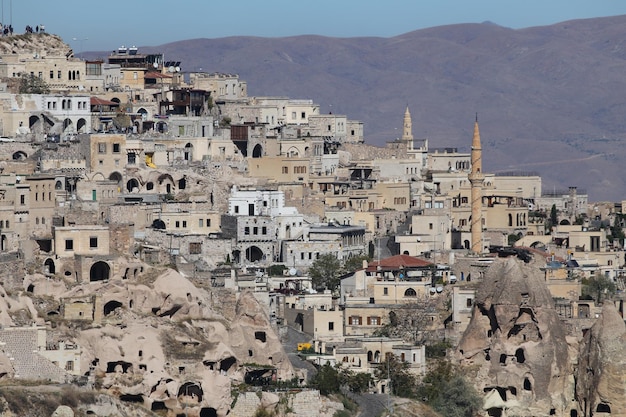 Aldea de Uchisar en Capadocia Nevsehir Turquía