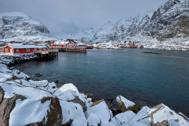 Aldeia "A" nas Ilhas Lofoten, Noruega