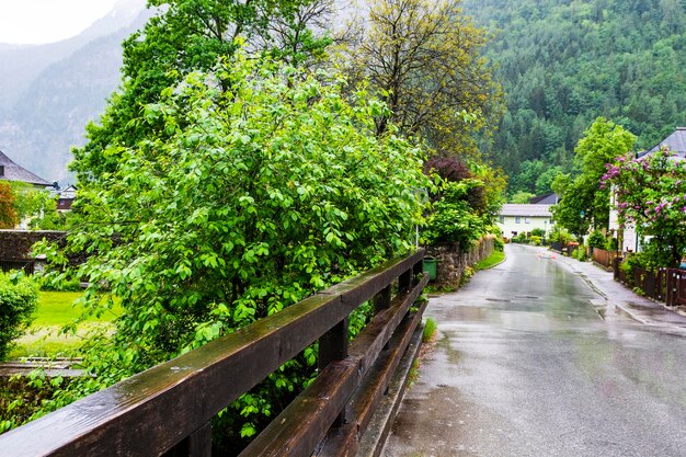 Foto aldeia austríaca de hallstatt