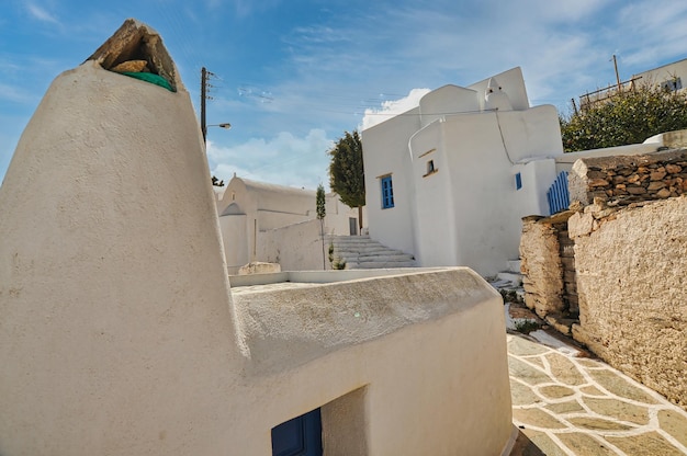 Aldeia de Chora na ilha Grécia de Sikinos