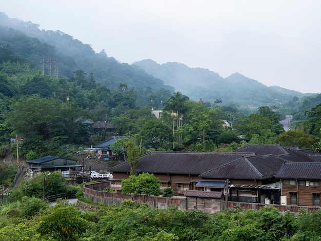 Aldeia de Jingtong pela manhã em Jingtong, New Taipei City, Taiwan.