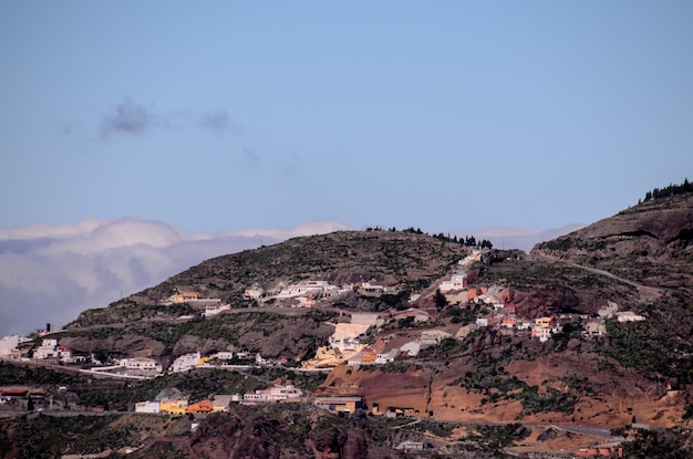 Aldeia na montanha em Gran Canaria nas Ilhas Canárias espanholas.