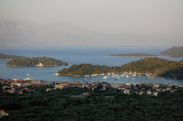 Aldeia Nidri na ilha de Lefkada Grécia