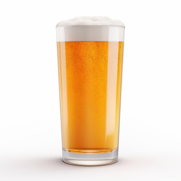 Ale Pale Glass Mockup Rendering 3D de uma cerveja refrescante