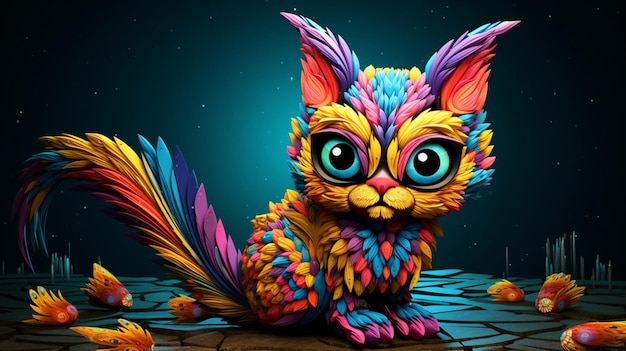 Alebrije mexicano gato