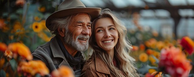 Una alegre pareja de ancianos riendo juntos mientras empaperan las paredes