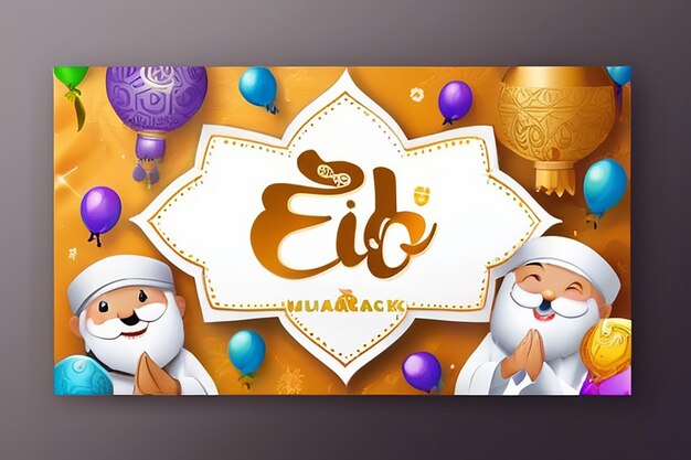 Foto la alegría del eid está desbordando